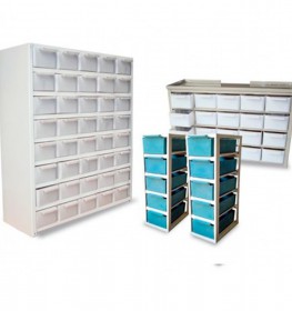 Pastilleros plásticos y metálicos para farmacia