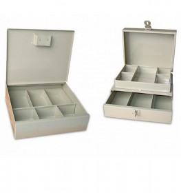 Caja de dinero metálica